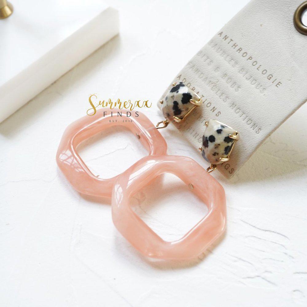 Anthropologie Donna Hooped Drop Earrings